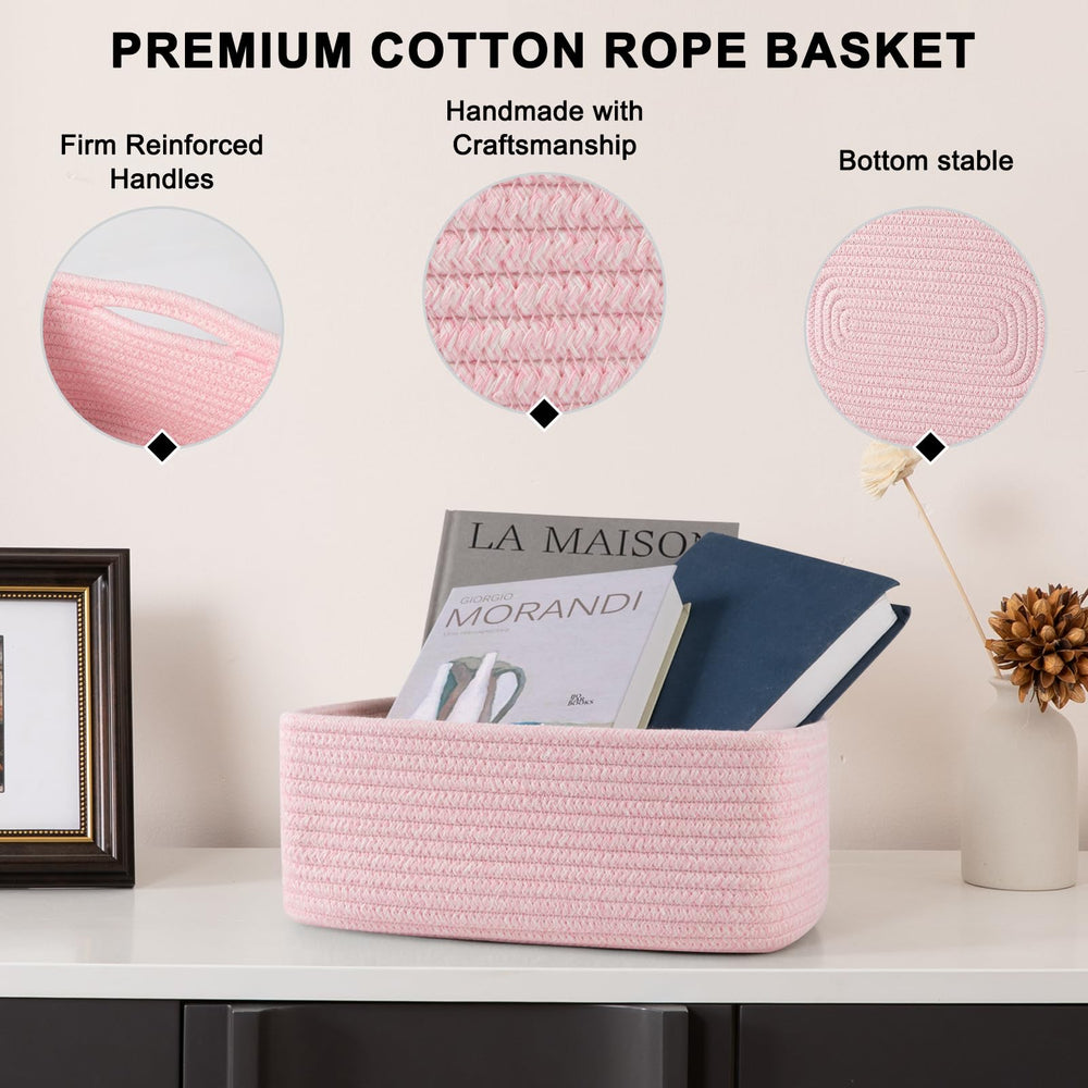 OIASKET foldable storage baskets in pink ready to tuck away when not in use