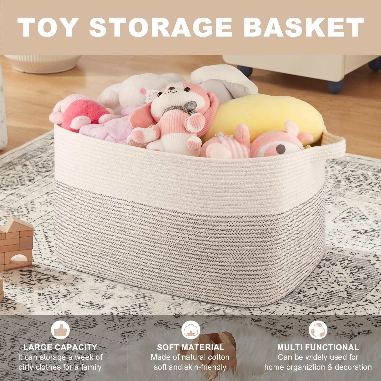 OIASKET foldable storage design saves space when not in use