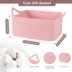 OIASKET handwoven cotton basket shows soft natural fibers and texture.