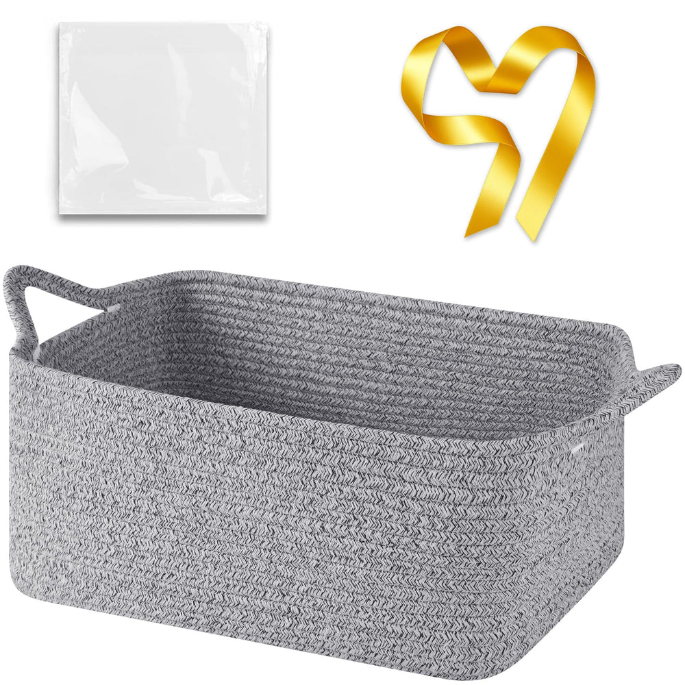 OIASKET large empty gift basket in cotton rope for soft storage