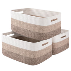 OIASKET large storage basket gradient yellow, close-up stitching shows durable, baby-friendly rope—great nursery storage.