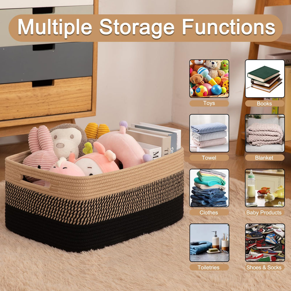 OIASKET nursery storage basket stores blankets and toys neatly.