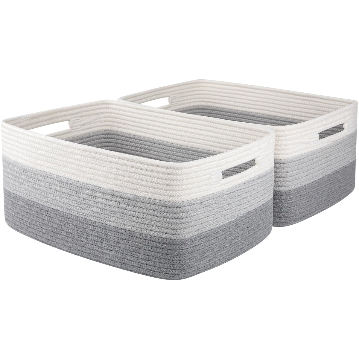 Oiasket large storage basket shelf-organizer keeps shelves tidy and accessible