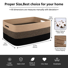 OIASKET large storage basket soft rope close-up shows durable, baby-friendly material.