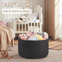 OIASKET entryway basket in black supports shoes and towels while reducing clutter.