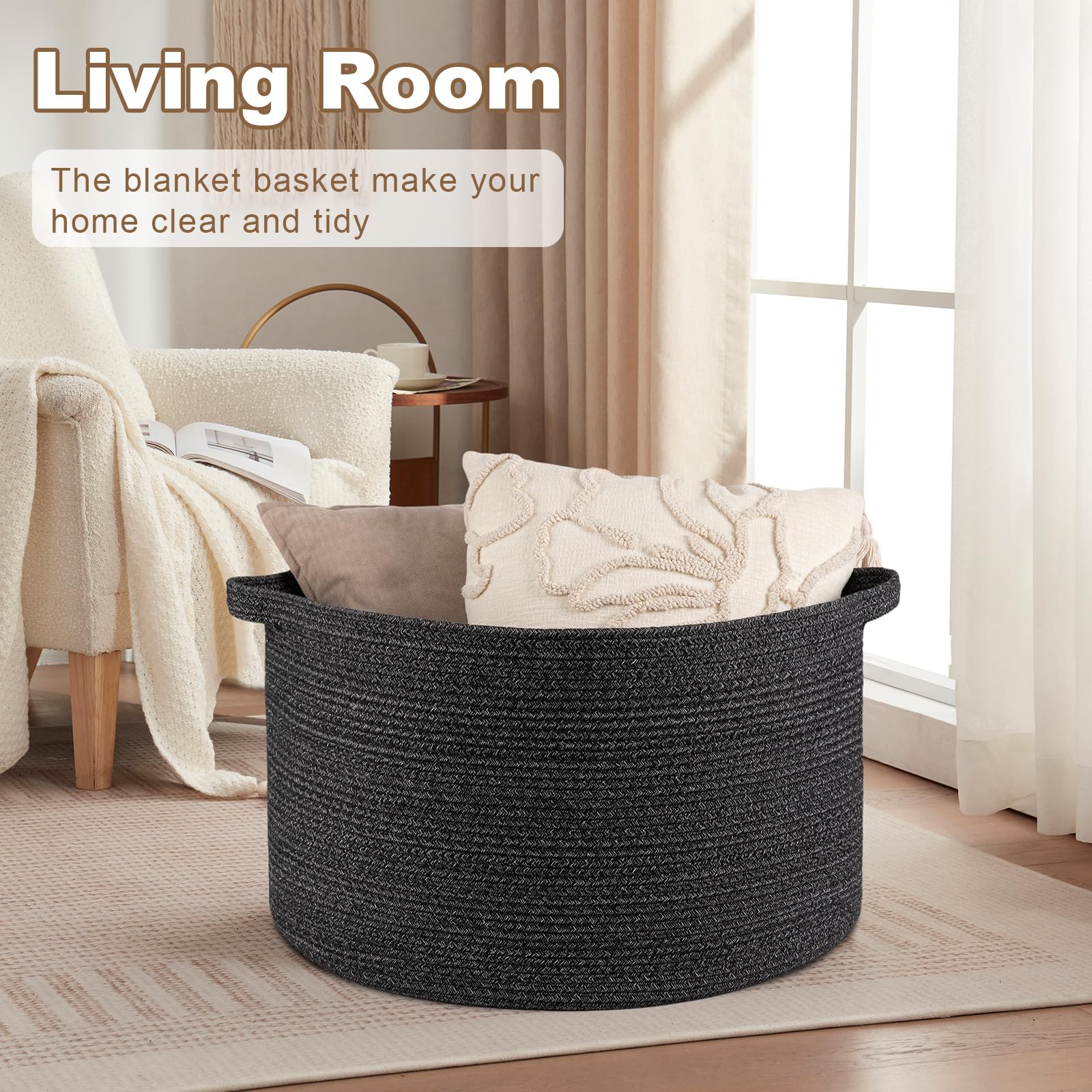 OIASKET toy-storage basket keeps stuffed animals within reach during playtime.