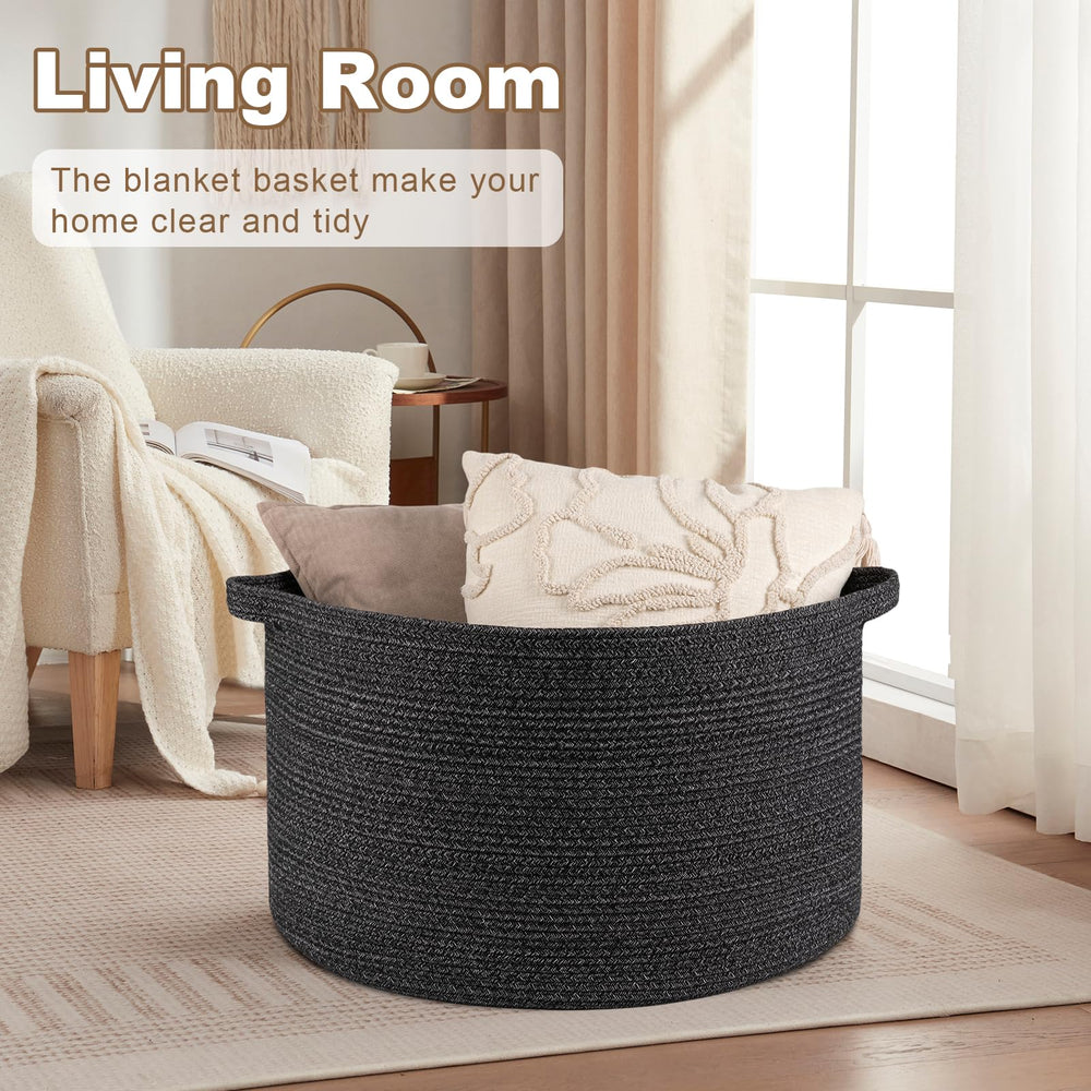 OIASKET toy-storage basket keeps stuffed animals within reach during playtime.