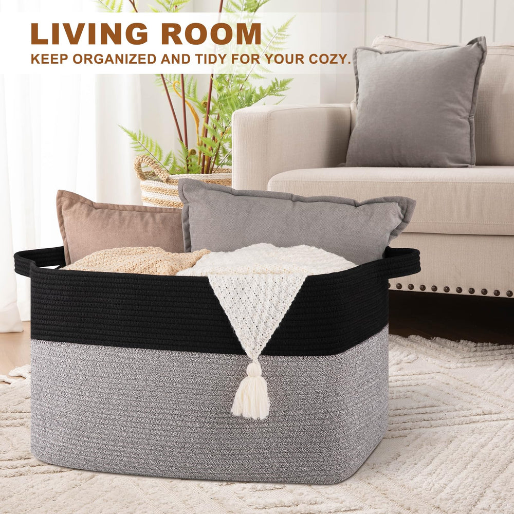 OIASKET laundry basket handles close-up highlights sturdy dual handles for easy transport