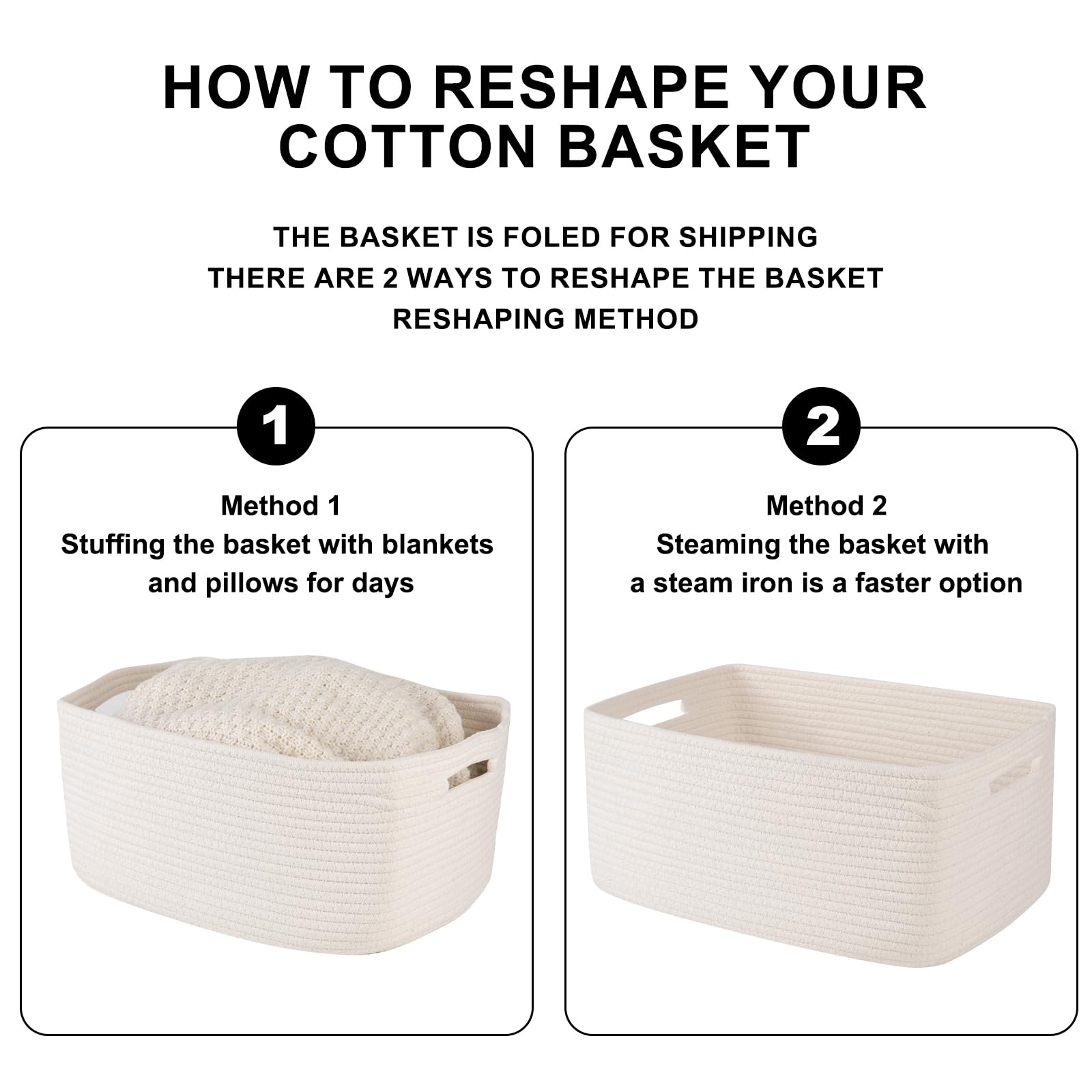 OIASKET laundry or closet basket simplifies folding spaces and quick tidying.