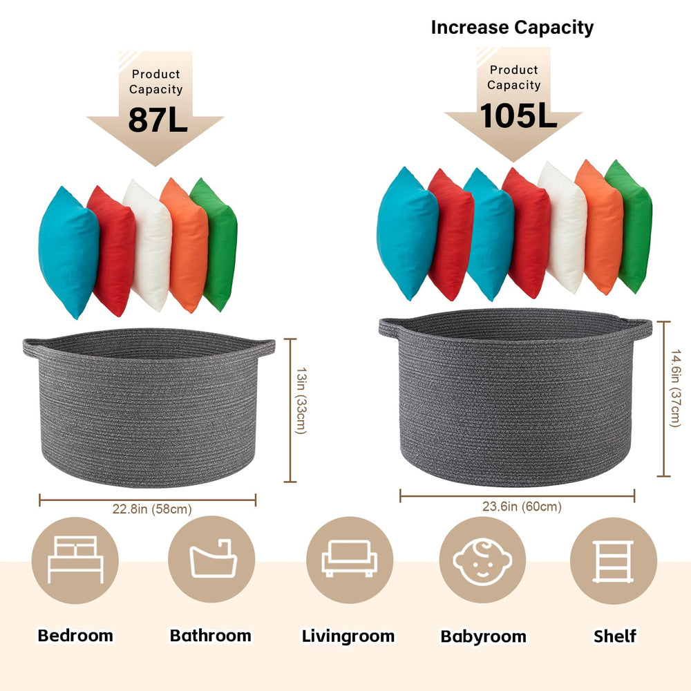 OIASKET living room nursery organization basket blends with decor