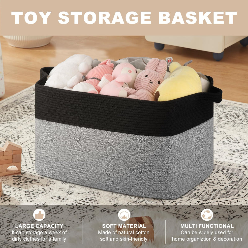 OIASKET living-room organization image shows tidy space with woven basket under coffee table