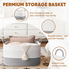 OIASKET living room storage basket in a natural decor setting