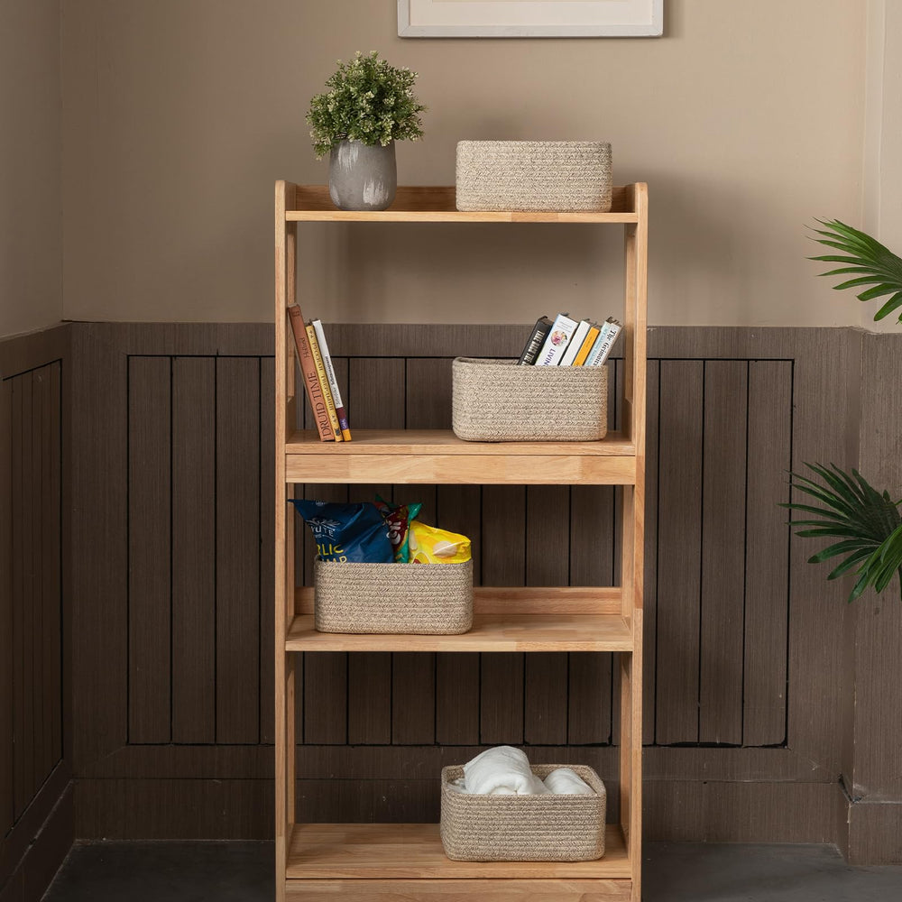 OIASKET mini woven rope bin for towels showcasing durable cotton craftsmanship.