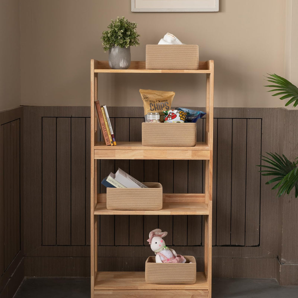 OIASKET mini woven rope storage bins for towels keep spaces neat