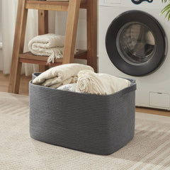 OIASKET multi-functional storage basket suits nursery, living room, or laundry area.