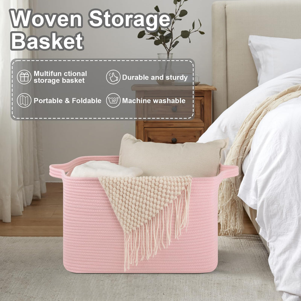 OIASKET multi-purpose organizer doubles as toy bin and clothing bin.