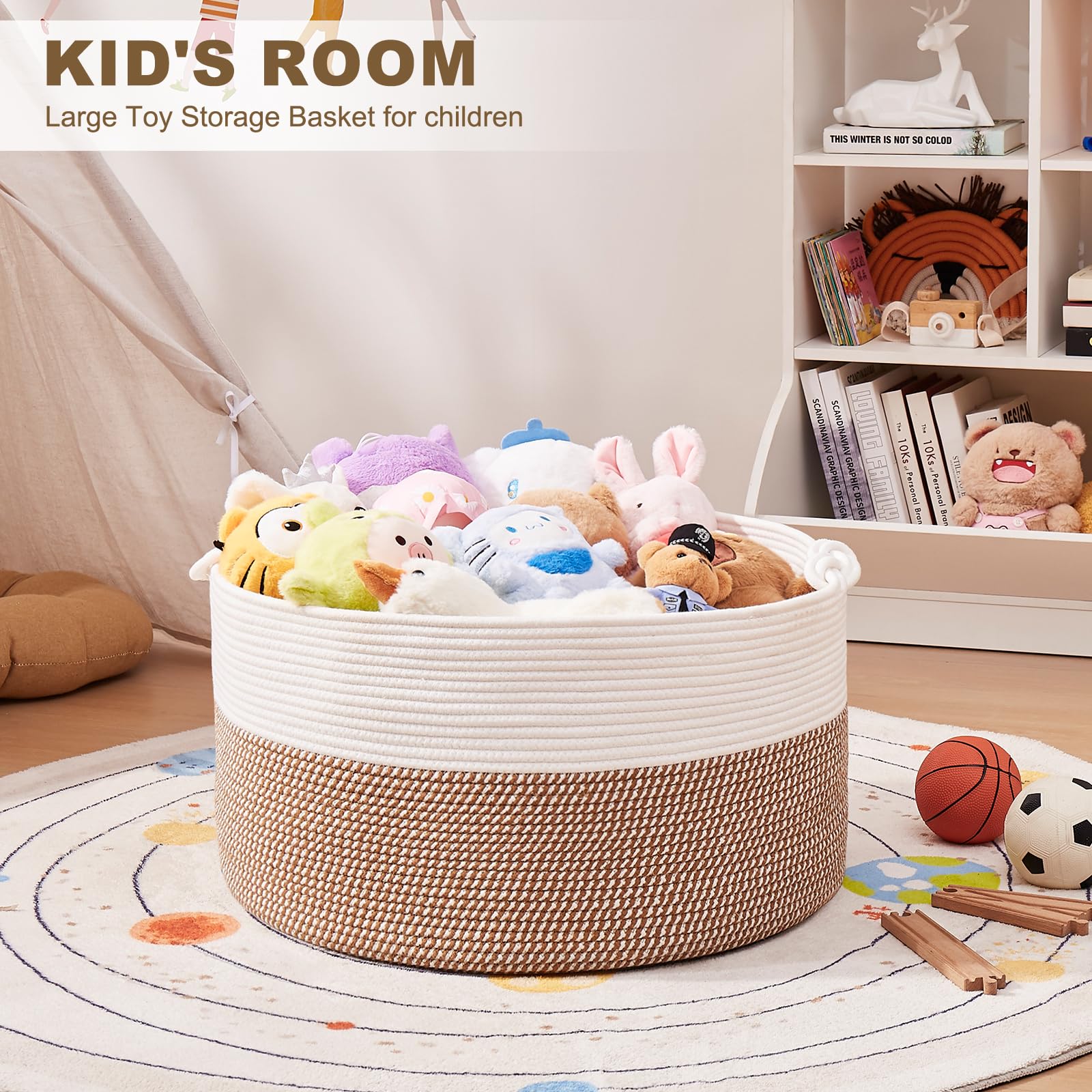 OIASKET pillow storage basket ideal for sofas and beds.