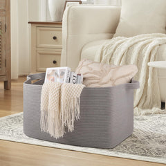 OIASKET rectangle nursery storage basket keeps toys organized in kids' rooms.