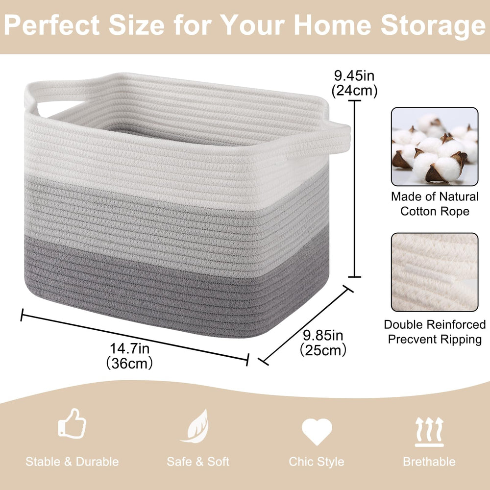 OIASKET rectangular storage baskets in nursery for organizing clothes