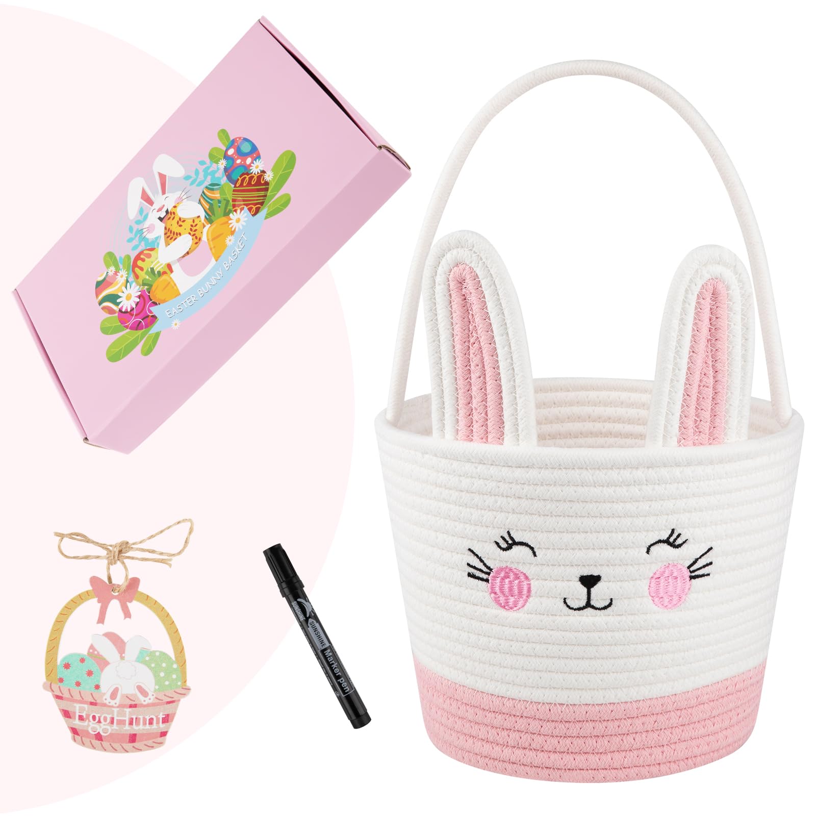 OIASKET size 7.87-inch basket fits eggs, candies, and small gifts.