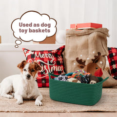 OIASKET small rope toy storage demonstrates compact organization for toys or pets.