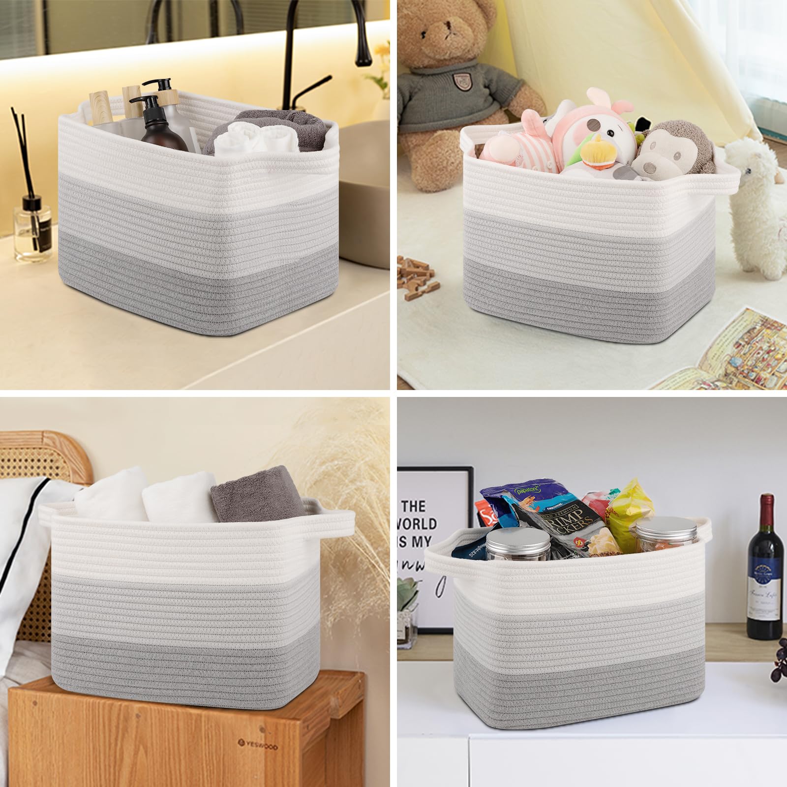 OIASKET stackable storage baskets in a drawer for compact organization