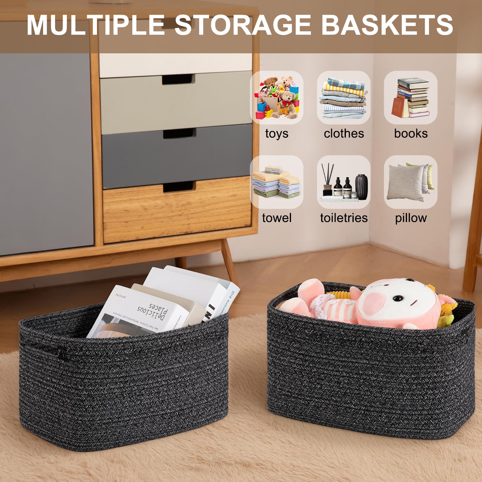 OIASKET basket shipped folded, quickly regains shape when filled.