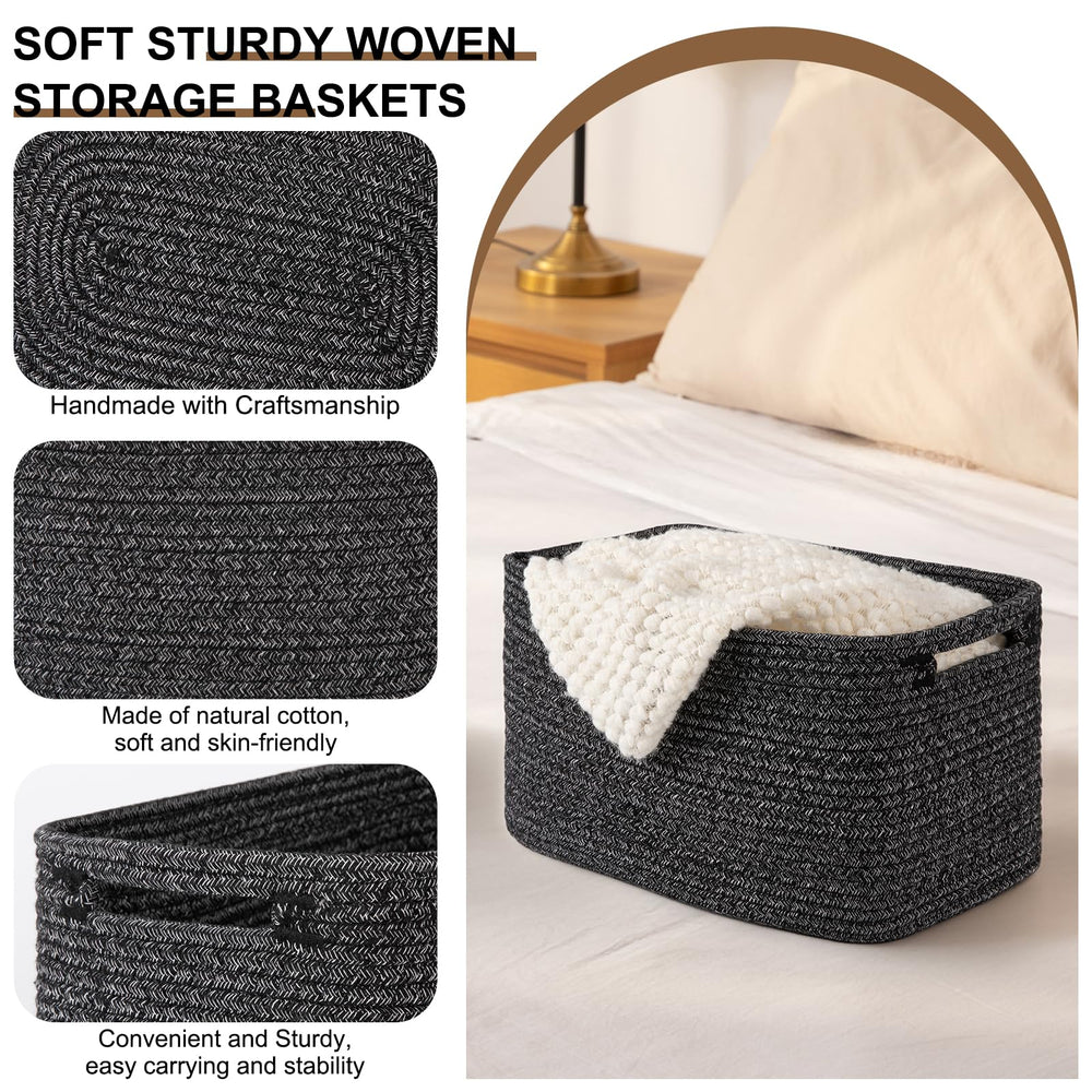 OIASKET storage basket handles enable easy carrying of items.