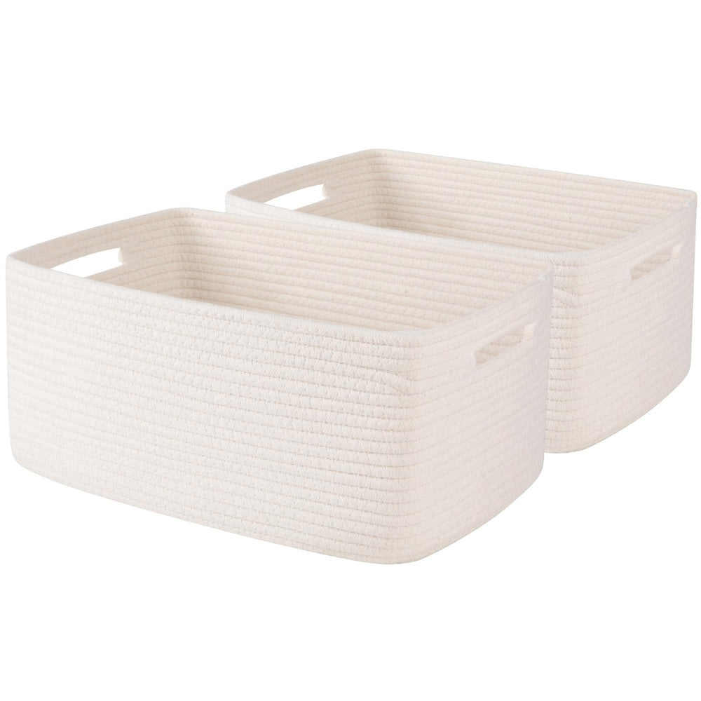 OIASKET storage basket on shelves offers easy access and organized clothes, blankets, or linens.