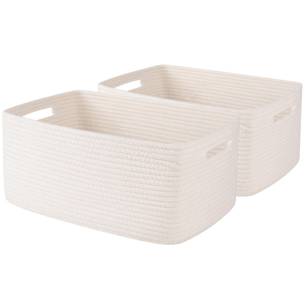 OIASKET storage basket on shelves offers easy access and organized clothes, blankets, or linens.