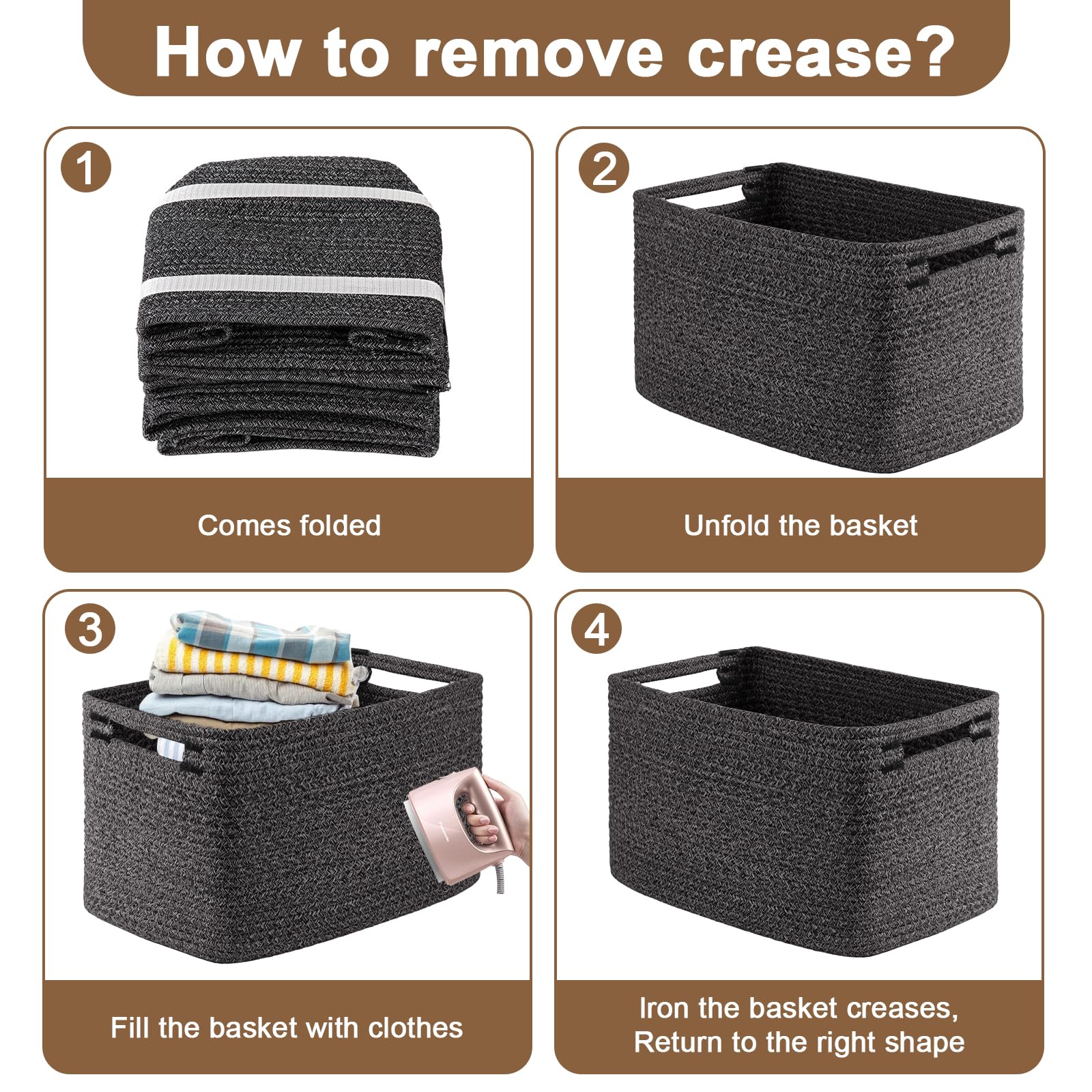 OIASKET multi-color option demonstrates versatile storage for books and clothes.