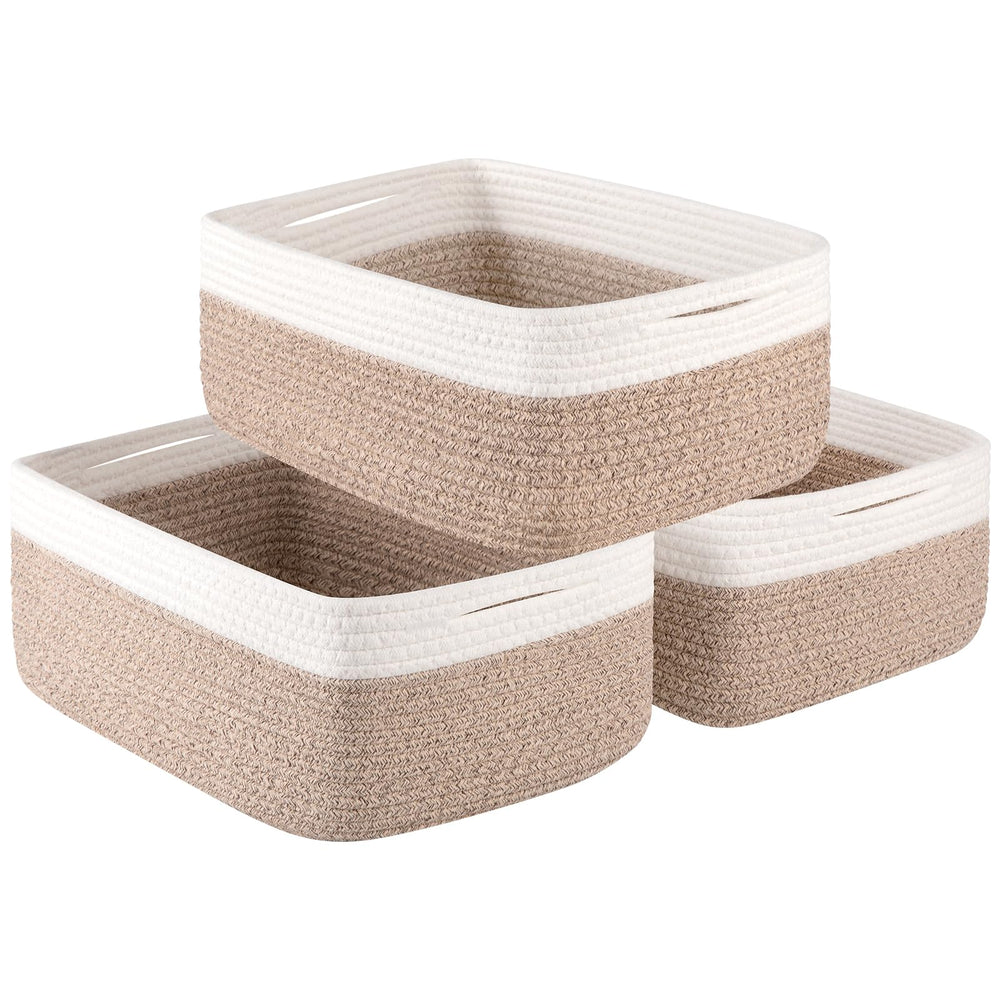 OIASKET storage baskets 3-pack folded for compact storage and reshaping guidance.