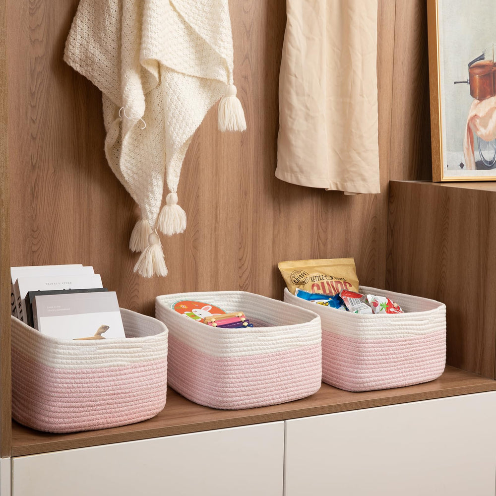 OIASKET woven basket with built-in handles for portable storage