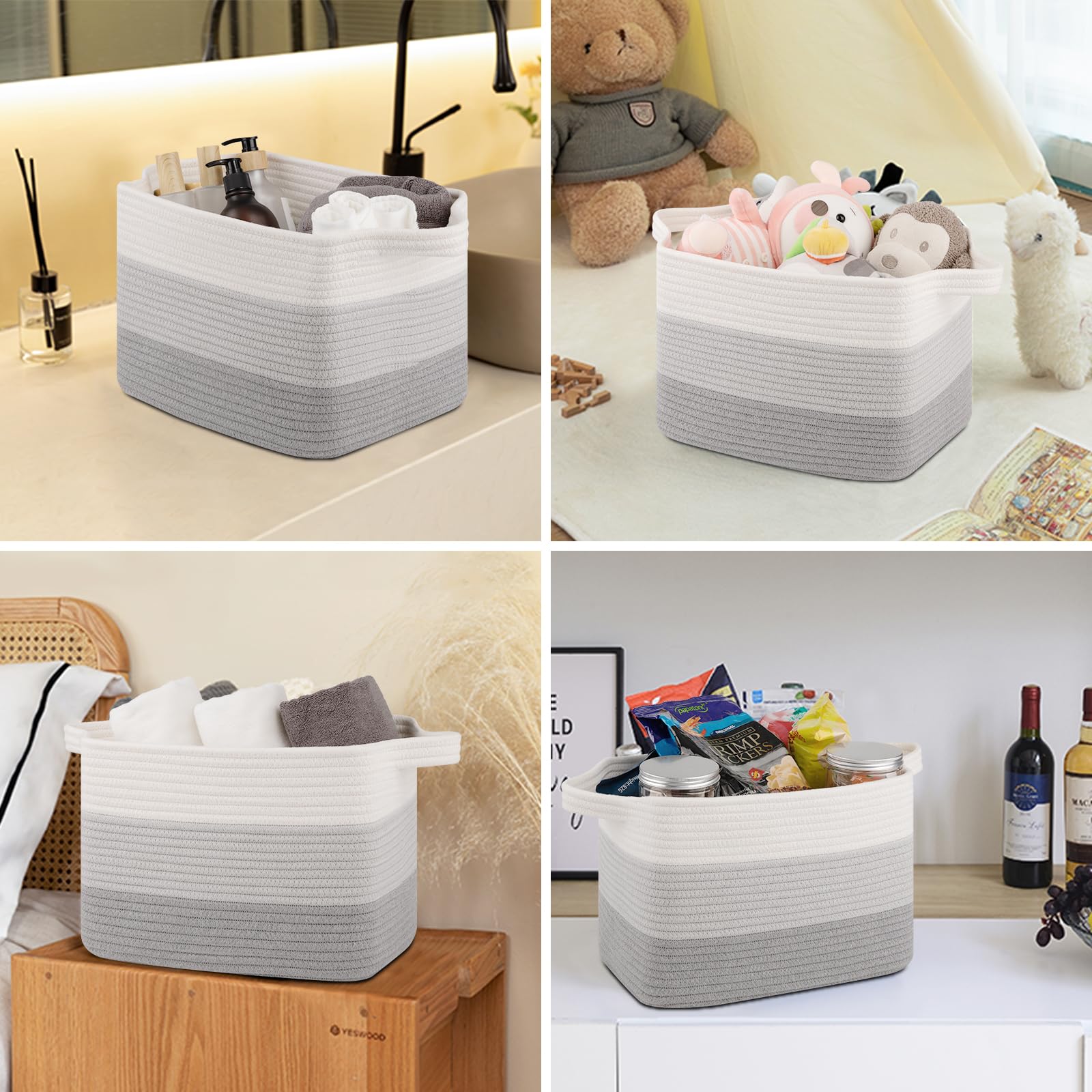 OIASKET storage baskets closet organization lightweight portable handles
