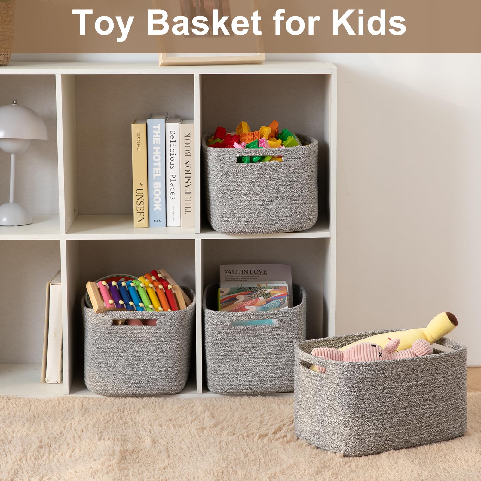OIASKET storage baskets’ durable handles simplify carrying around.
