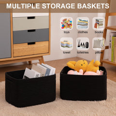 OIASKET storage baskets displayed in a living room, decorative organization.