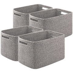 OIASKET storage baskets on a living room shelf keep toys and books neatly organized.
