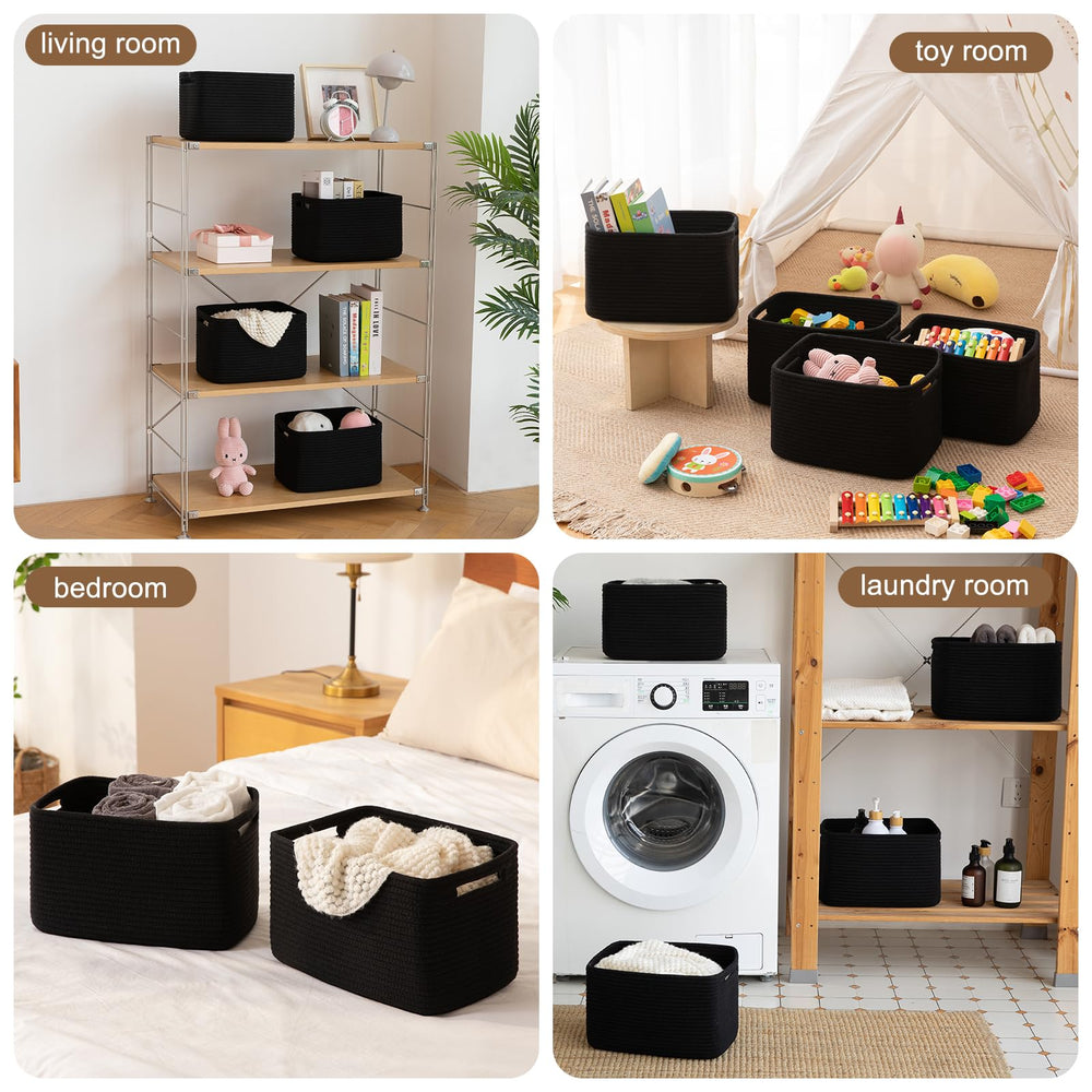 OIASKET multi-use baskets, adaptable for shelves, laundry, or playrooms.