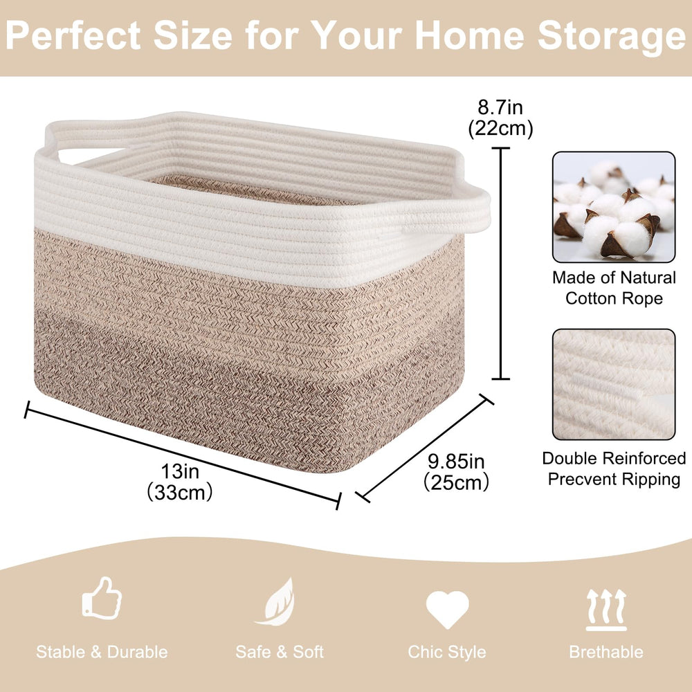 OIASKET storage baskets nursery setup showing safe woven bins for baby items.