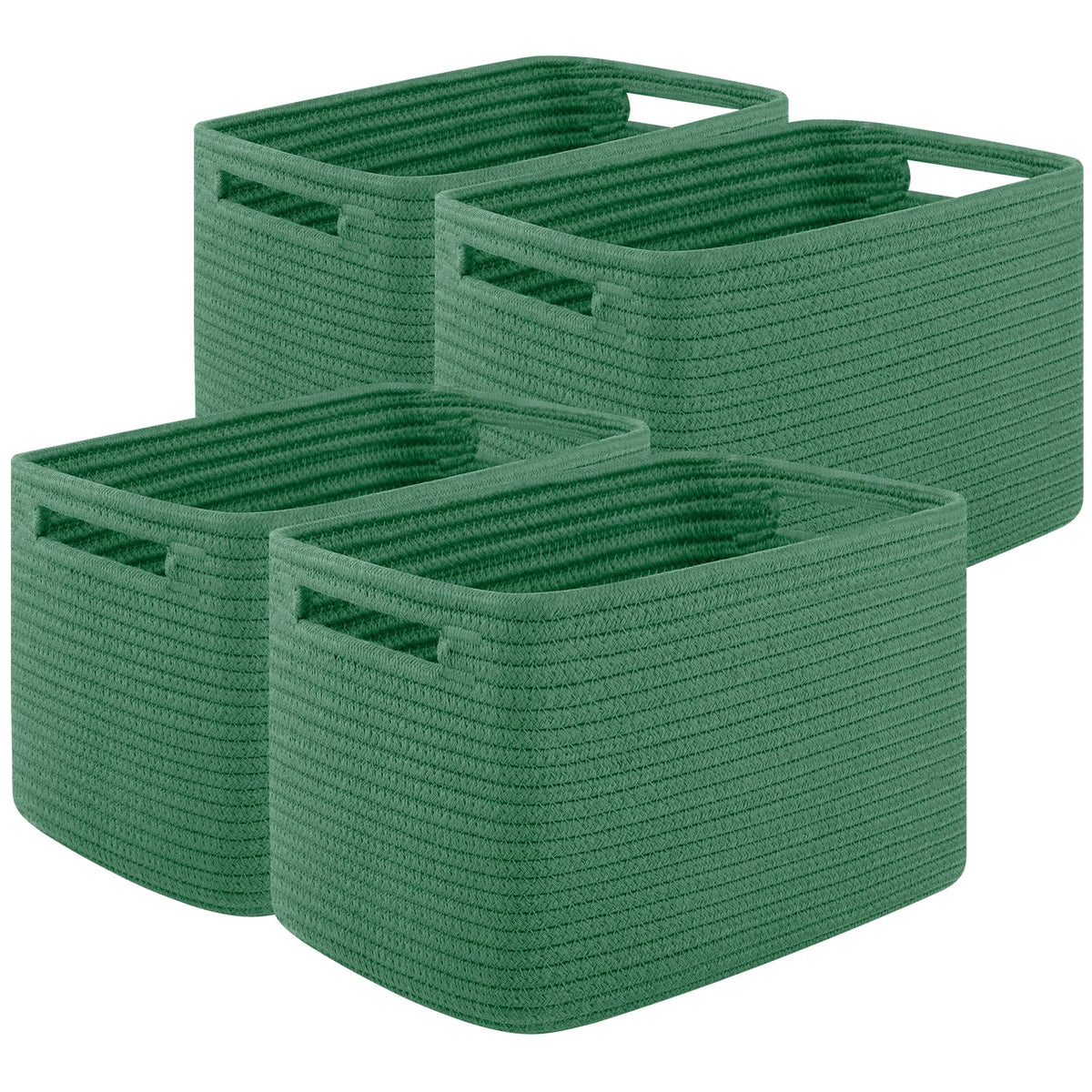 OIASKET storage baskets 4-pack in green keep shelves tidy and accessible.