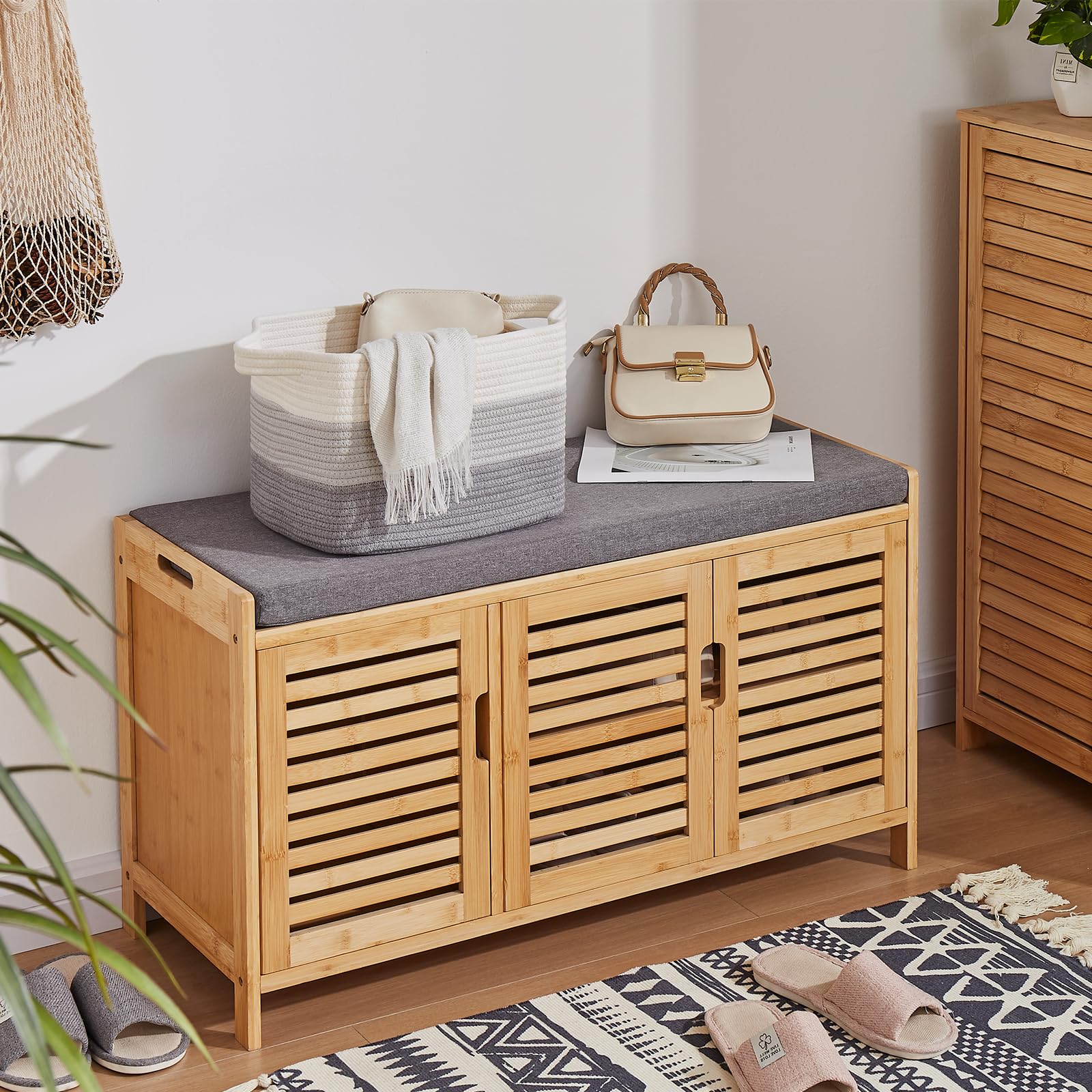 OIASKET storage baskets portable handles for room-to-room carrying