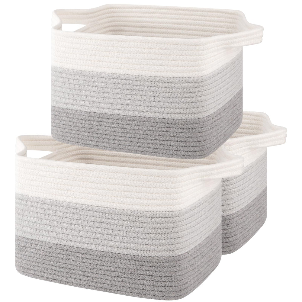 OIASKET storage baskets rectangle front gradient grey ideal for neat shelf organization