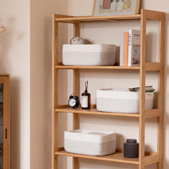 OIASKET storage baskets on a shelf aiding neat organization of items