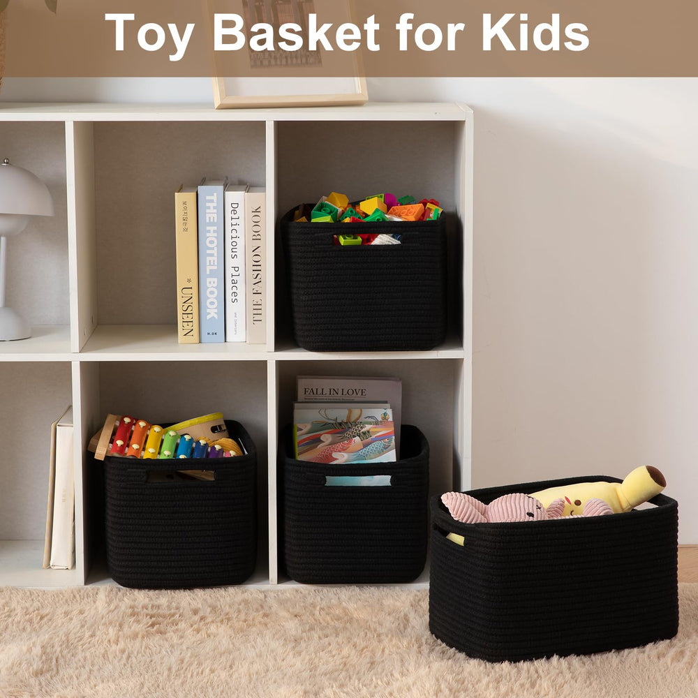 OIASKET storage baskets with towels and books, versatile home storage.