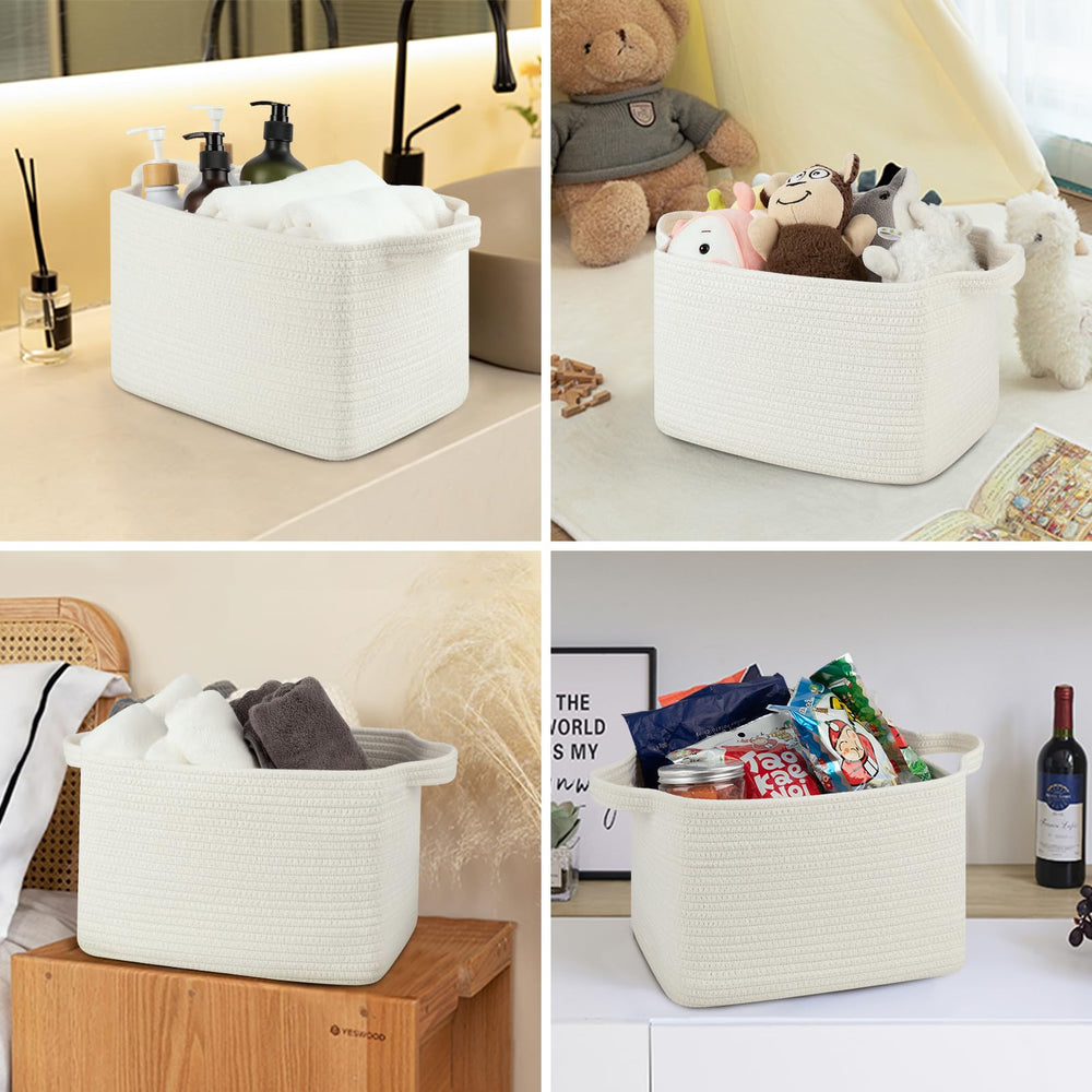 OIASKET storage baskets towels cosmetics image highlights compact, tidy storage.