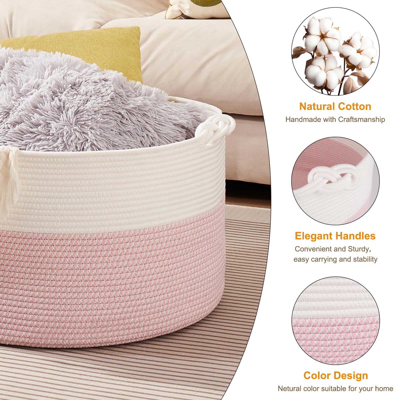 OIASKET storage basket in toy room demonstrates clutter-free organization.