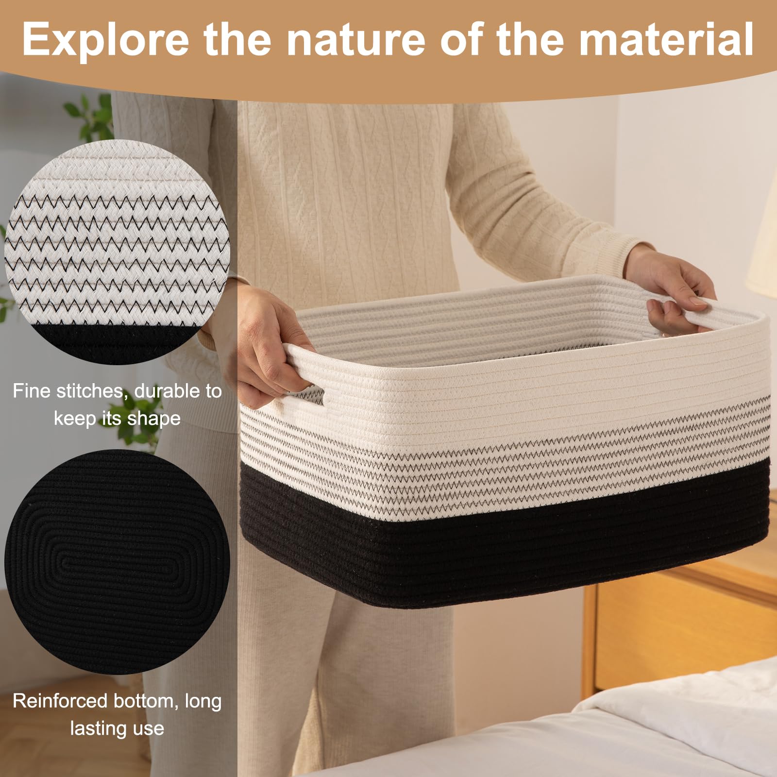 OIASKET minimalist design adds warm texture to any room.