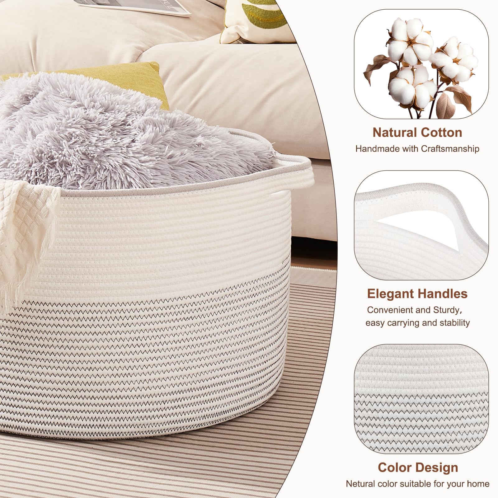 OIASKET toy storage basket keeps nursery toys organized and accessible.