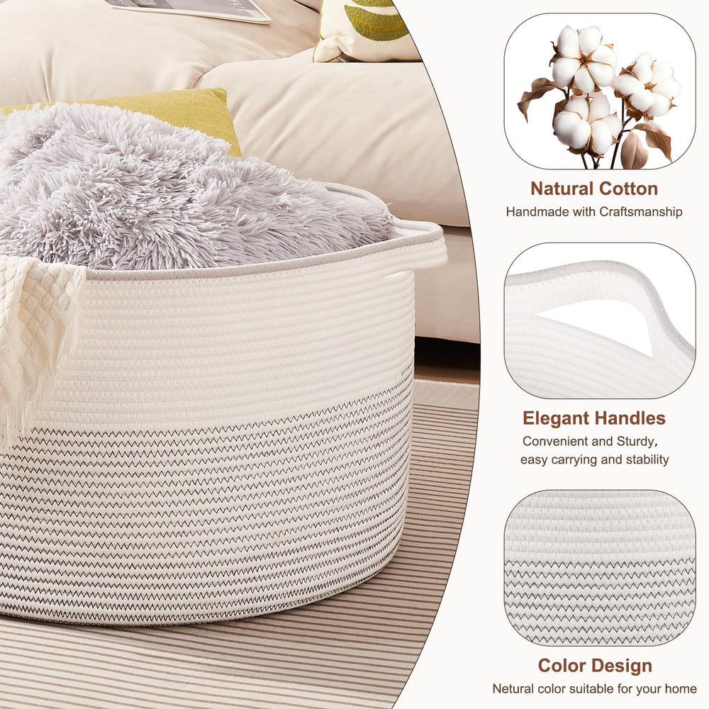 OIASKET toy storage basket keeps nursery toys organized and accessible.