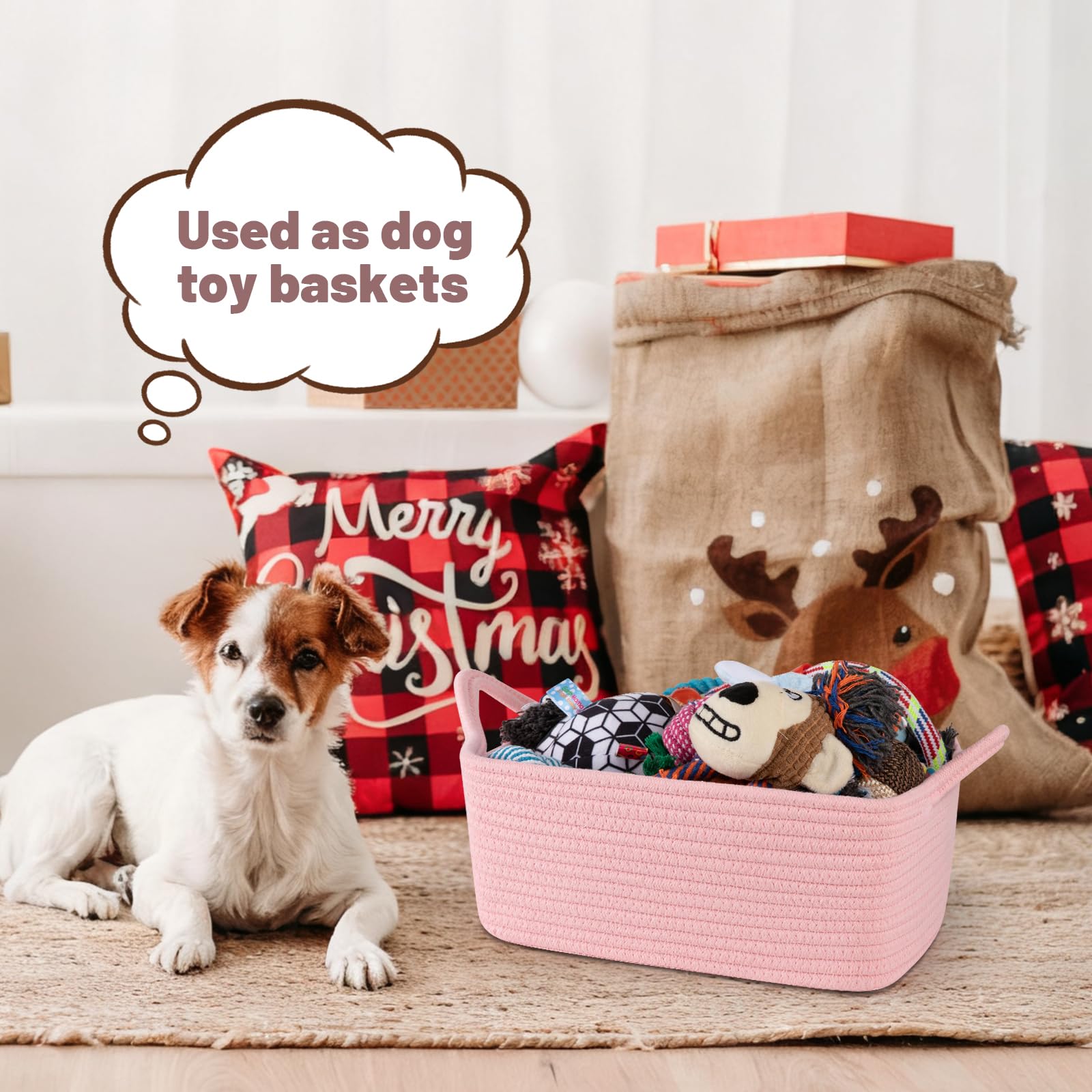 OIASKET small rope-handled storage basket ideal for toys.